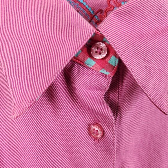 Robert Graham Womens Long Sleeve Pink Paisley Cuff Button Down Shirt Large - Picture 4 of 9
